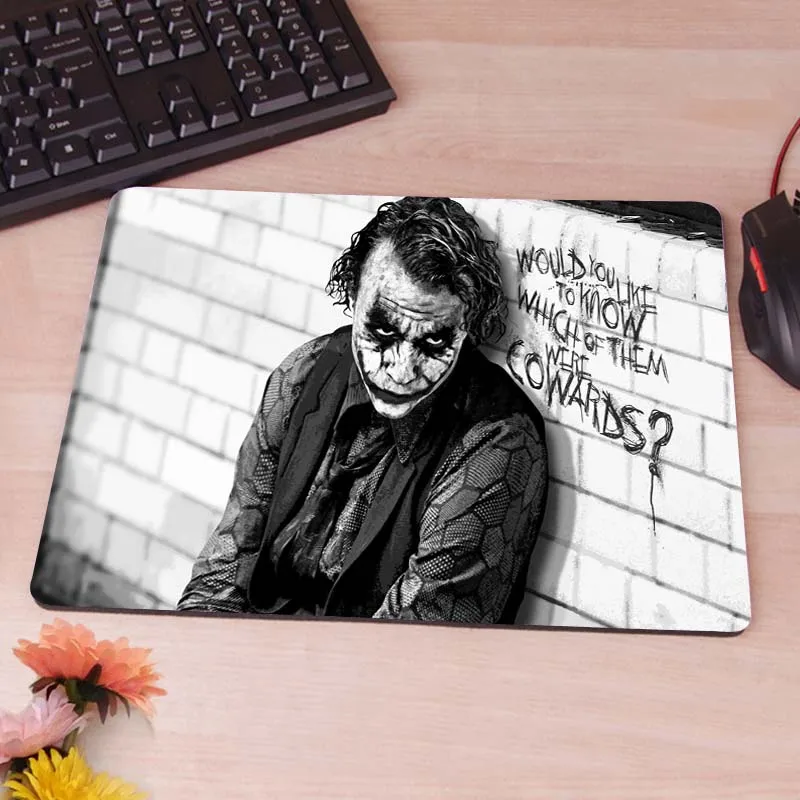 Batman Arkham City, Joker, Heath Ledger игровая мышь для геймера Mause коврик для мыши резиновый Нескользящий Резиновый Коврик - Цвет: 18X22CM