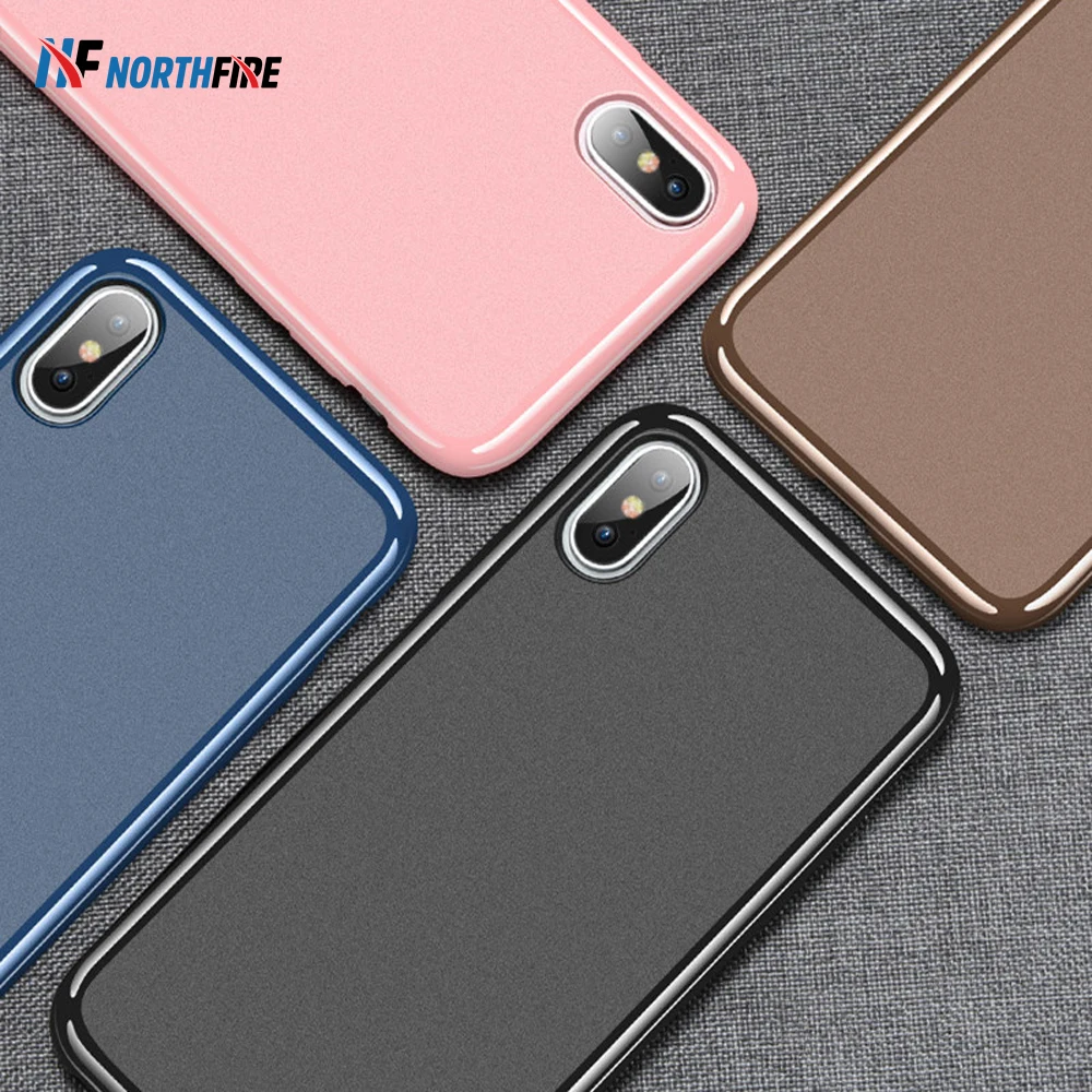 

NORTHFIRE Soft TPU Phone Case For iPhone 7 8 X XR XS Max Ultra-thin Candy Color Case for iPhone 6 7 8 6s plus 5 5s SE Back Cover