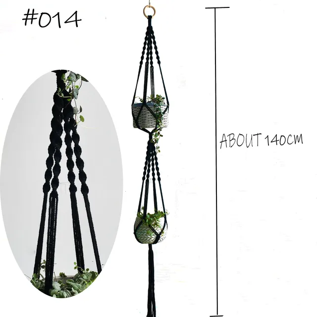 Hot sales 100% handmade macrame plant hanger flower /pot hanger for wall decoration countyard garden 6