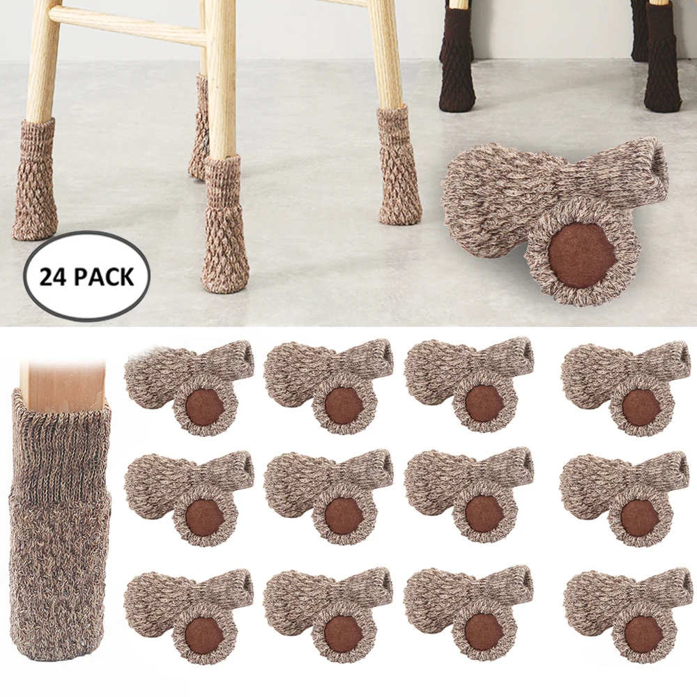 24 шт. вязаные носки для ножек стула |