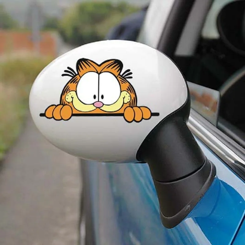 

Car Stickers Garfield Cat Cartoon Lovely Colorful Creative Decals For Rearview Mirror Waterproof Auto Tuning Styling 14x8cm