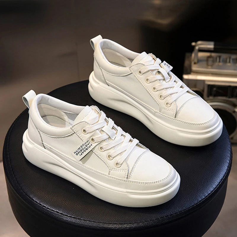 ladies white leather sneakers