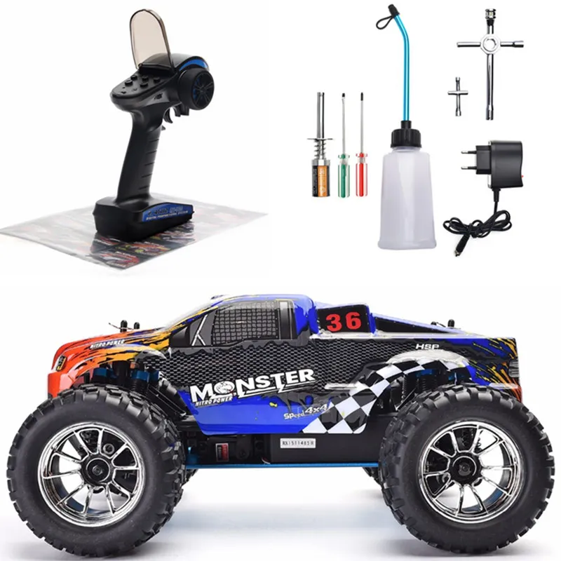 HSP RC Car 1:10 Scale 4wd RC Toys Two Speed Off Road Buggy Nitro Gas Power 