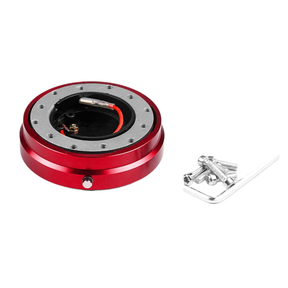 

Snap Off 6 Hole Thin Accessories Durable Quick Release Car Racing Hub Adapter Kit Auto Steering Wheel Professional Universal