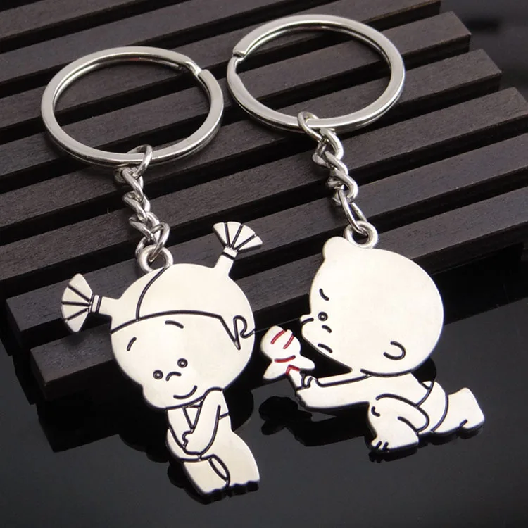 

Creative Boy Proposal Keychain Kid Flowers Advertisement Promotional Key Ring Pendant Souvenirs