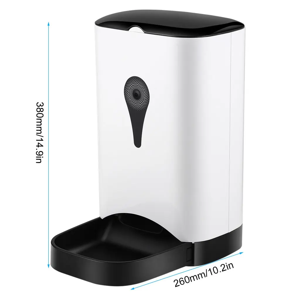 Умная автоматическая кормушка для питомца с беспроводной камерой для собаки и кошки с мобильным приложением, управляемым IOS, android смарт-мобильными устройствами
