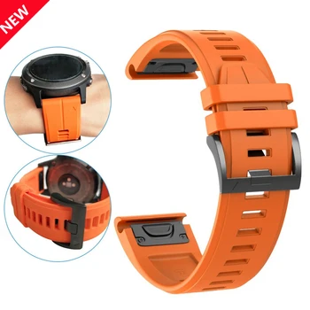 

NEW Silicone 26mm 22mm Quick Release Watchband Wriststrap for Garmin Fenix5 5X 5S plus 6 6S 6X ProWatch Easyfit Watch Wrist Band