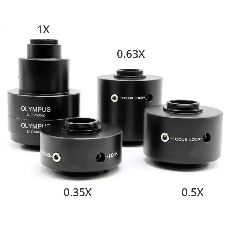 

0.35X 0.5X 0.63X 1X C-Mount Microscope Camera Adapter CCD Camera Interface for Olympus Microscope SZX AX CX BX MX
