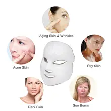 7 цветов фотонная светодиодная маска для лица светильник терапия красота уход за кожей фототерапия против акне и морщин омоложение Прямая поставка