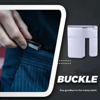 

Cordless Buckle Belt Adjustable Jeans Denim Extender Waistband Extension Button Reduce For Pants Trousers Shorts Accessories