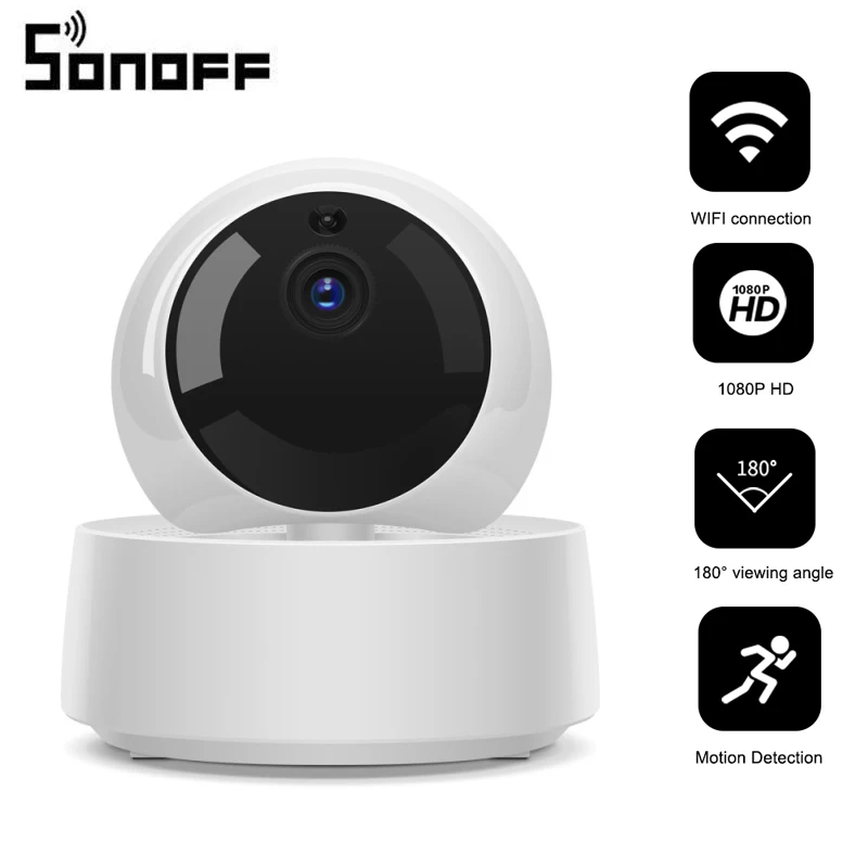 

SONOFF GK-200MP2-B 1080P HD Mini Wifi IP Camera Smart Wireless 360 IR Night Vision Baby Monitor Home Automation Surveillance Cam