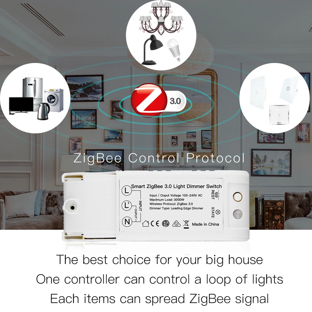 Умный светильник ZigBee 3,0, управление, сделай сам, умный дом, модифицированный переключатель, голосовое управление, работа с Echo Plus Alexa SmartThings