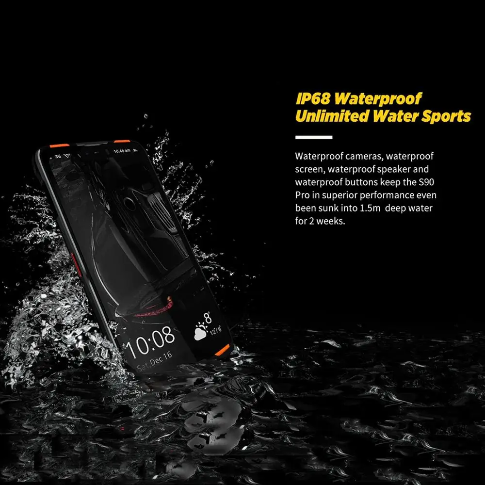 DOOGEE S90 Pro IP68/IP69K смартфон 6,18 ''FHD+ дисплей Helio P70 Восьмиядерный 6 ГБ 128 ГБ 16 МП камера Android 9,0 прочный мобильный телефон