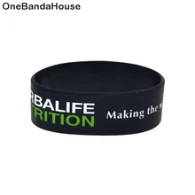 OBH 25 шт. 1 дюйм широкий делает мир более здоровым и счастливым силиконовый браслет 2 цвета