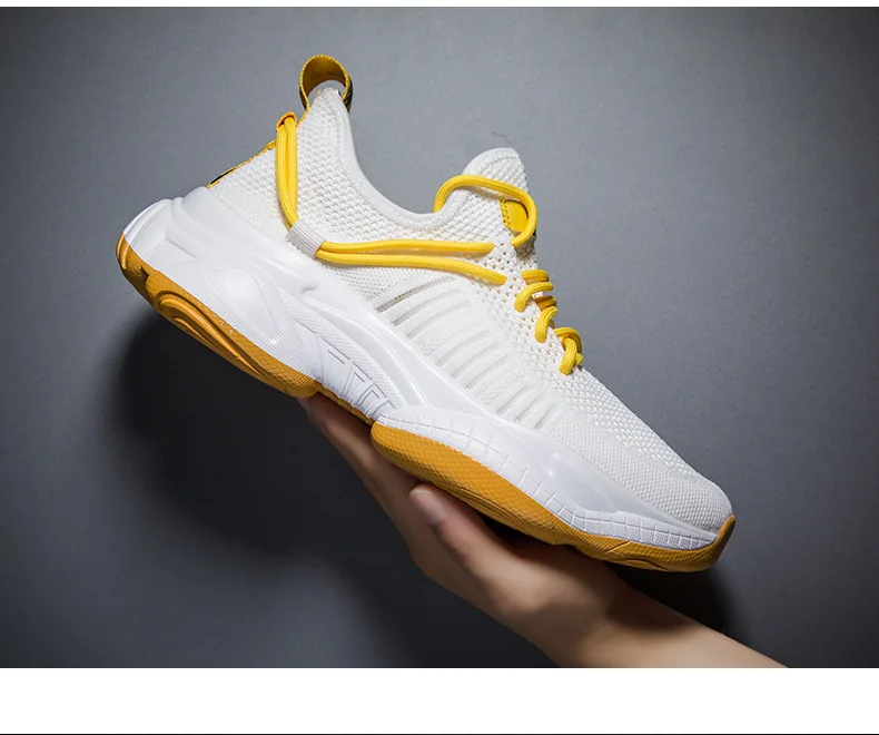 MEN'S SHOES Summer Fly Woven Breathable New Style Trend Dad Shoes Youth Casual Men Sports Running Shoes