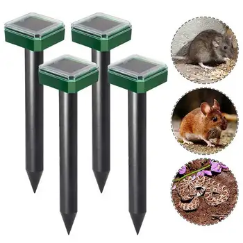 

2/4 pieces of outdoor ultrasonic solar pest repellent garden mosquito repellent power ultrasonic snake bird mosquito mouse