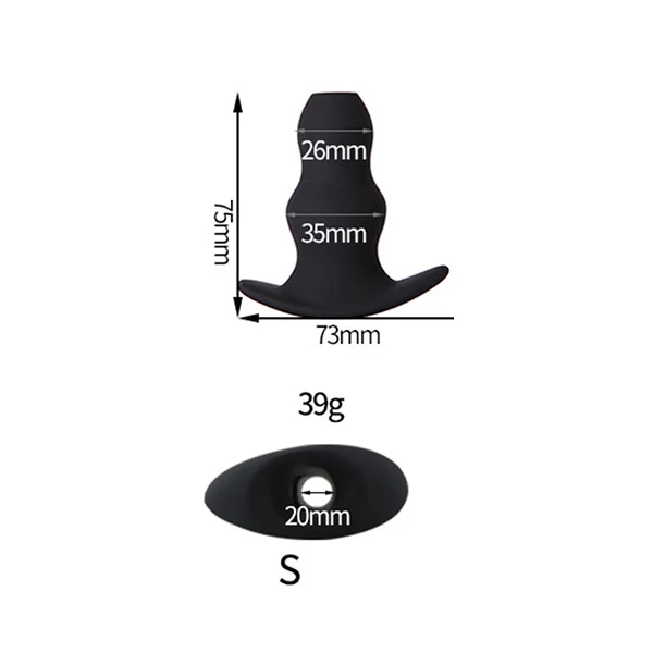 Силиконовые биде отверстие клизма для анальной чистки удержание сопла клизма Анальный расширение анальный расширитель штекер вагинальное увеличение Анальная пробка отверстие - Цвет: S