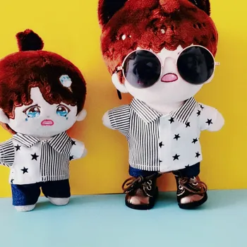 

[MYKPOP]KPOP Doll's Clothes: T-shirt & Pant 2pcs Set for 15cm 20cm doll (without doll) Fans Collection SB20082604