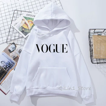 

VOGUE sweatshirt women fashion hipster hat hoodies high quality long sleeve sudadera mujer streetwear winter top clothes DIY
