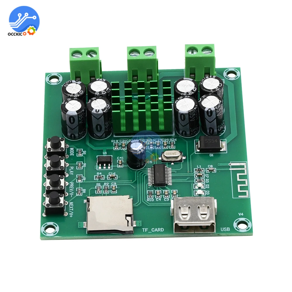 XH M422 TPA3116D2 Bluetooth 4 0 Плата усилителя DC12 24V 50 Вт + с U диском TF картой проигрывателем