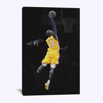 

Wall Art Basketball Player Star Canvas Printed Kobe Bryant Poster Home Decorative Figure Painting Living Room Modular Pictures