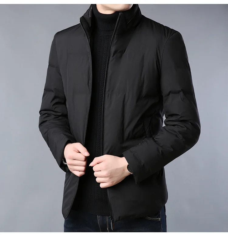 Winter Coat Men's Winter New Style Warm Cotton-padded Jacket Men's Thick Cotton Coat Youth Casual Stand Collar Cotton-padde