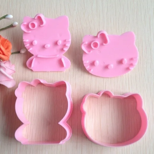 

Bakeware mould Hello kitty shape Cake mold sugar Arts set Fondant Cake tools cookie cutters 2pcs/set