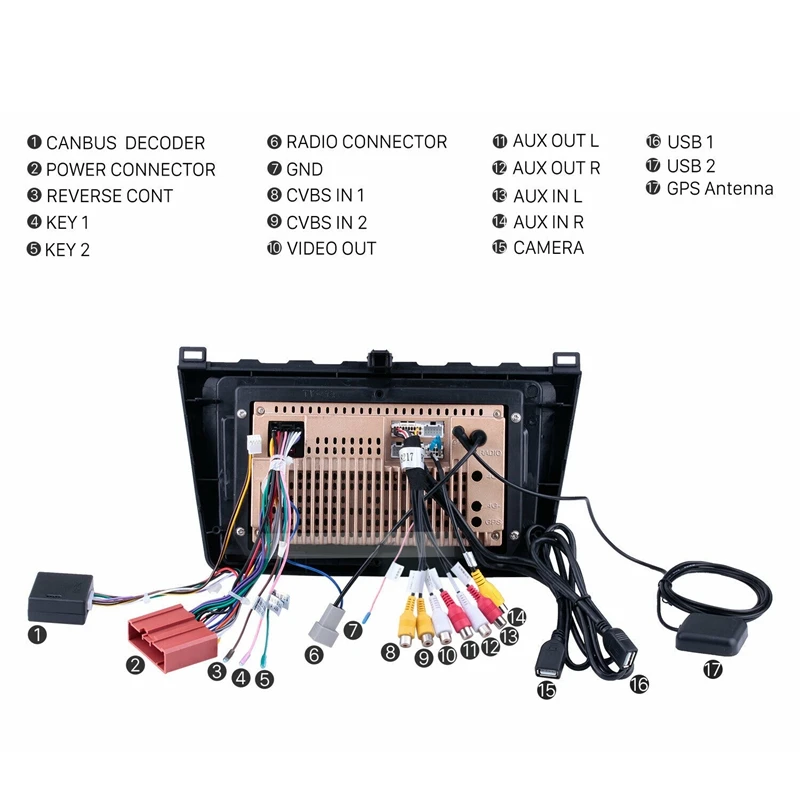 Excellent Android 8.1 9 Inch 2DIN WIFI Bluetooth GPS Navigation Car Radio Multimedia Player Fit for 2008-2015 Mazda 6 Rui Wing 7