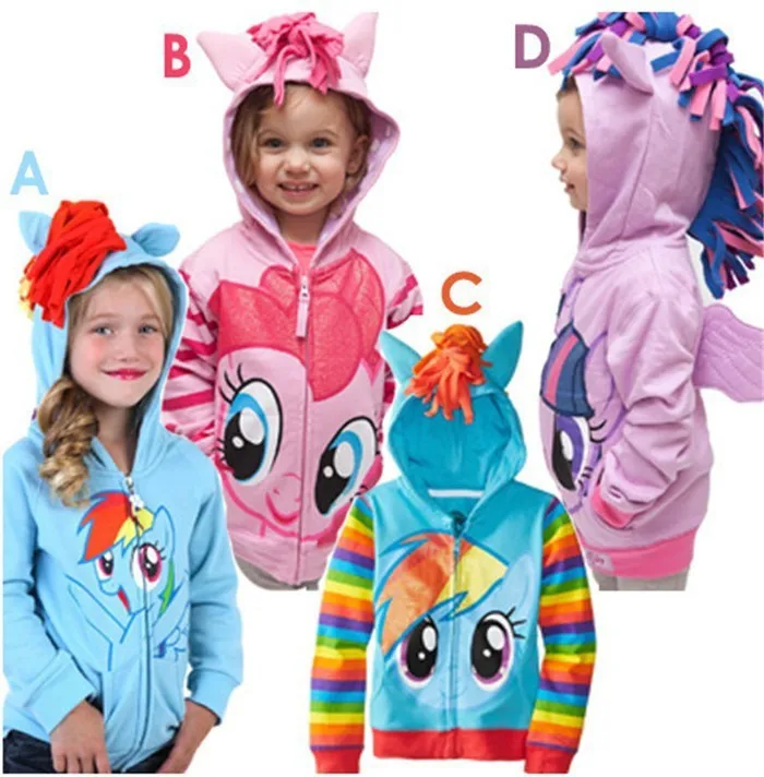 Kids Girls Spring Casual Pony Coats