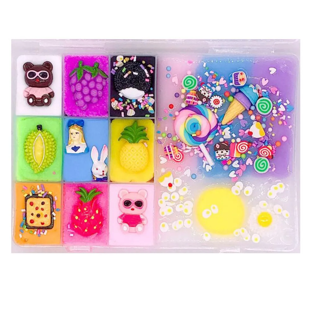 Детские очаровательные Slime мягкая глина для удаления слизи с кристаллами в грязи