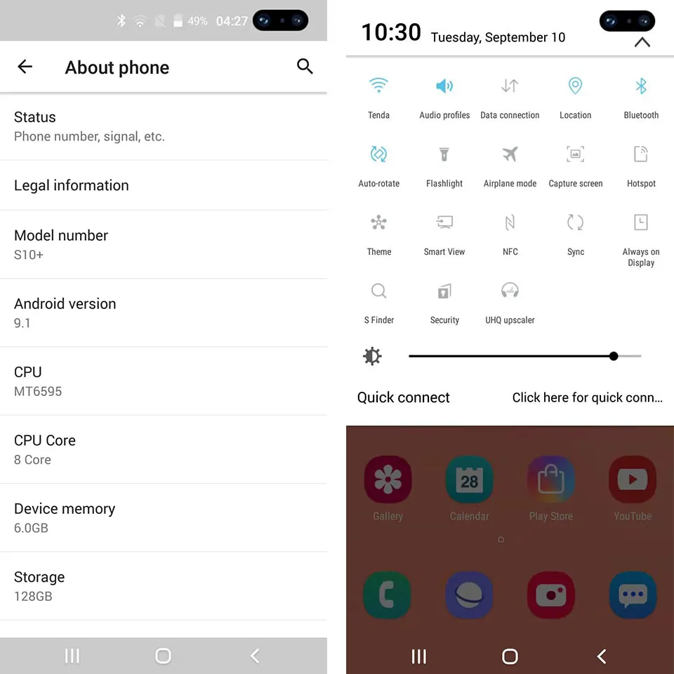 KIMTIEN S10+ смартфон полноэкранный 6 ГБ+ 128 Гб 8 ядерный Android 9,1 Finger Face ID двойная камера 4G смарт мобильный телефон трубка