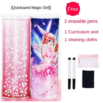 ペンケース多機能筆箱ケース文具ペンホルダー電卓ミラー半透明のペンケース学校事務用品