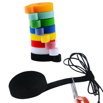 

5M/Roll 1.5CM Width Colorful Magic Self-Adhesive Tape Back To Back Velcros DIY Nylon Cable Clip Ties Wire/Desktop Management