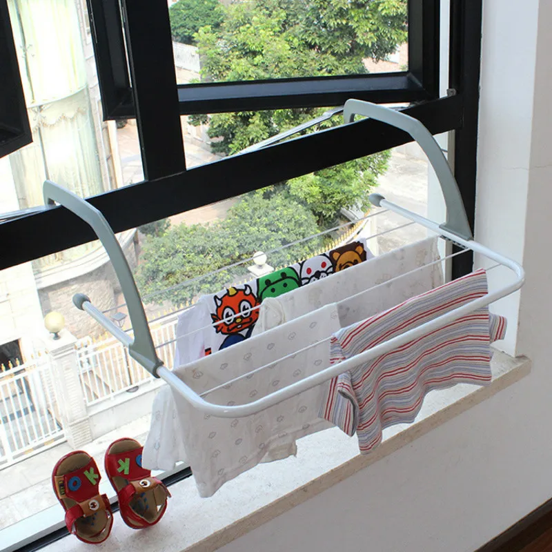 Multi-use Outdoor Folding Rack For Hanger Shelf Drying Storage Radiator Metal Hook Large Clip Towel Shoe Clothing | Дом и сад