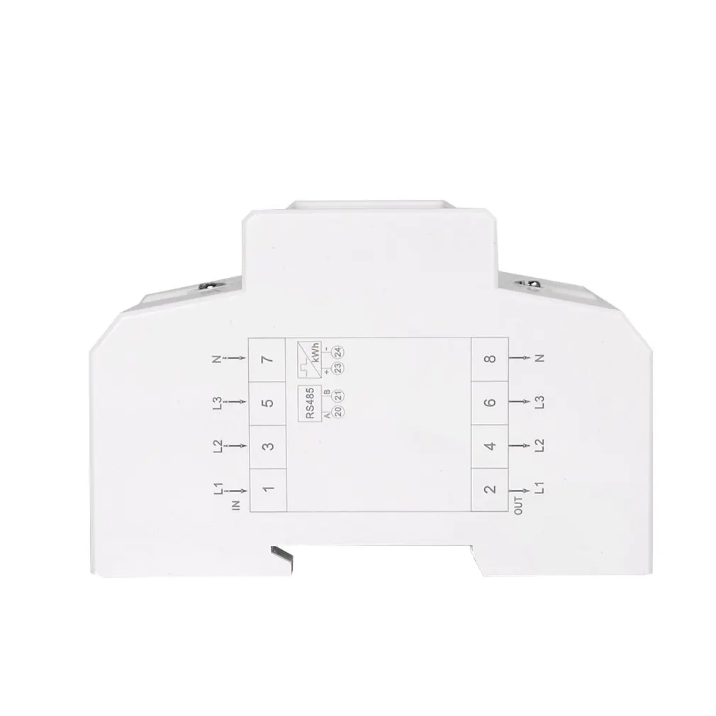 SINOTIMER DDS024R RS485 Modbus Rtu DIN Rail 3 фазы 4P электронный ваттметр Мощность потребление энергии метр с ЖК-дисплей Подсветка