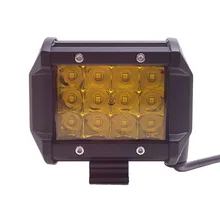 36 Вт три ряда светодиодные полосы света внедорожник ремонт переднего бампера a-столб прожекторы желтый свет противотуманная фара автомобиль рабочий свет