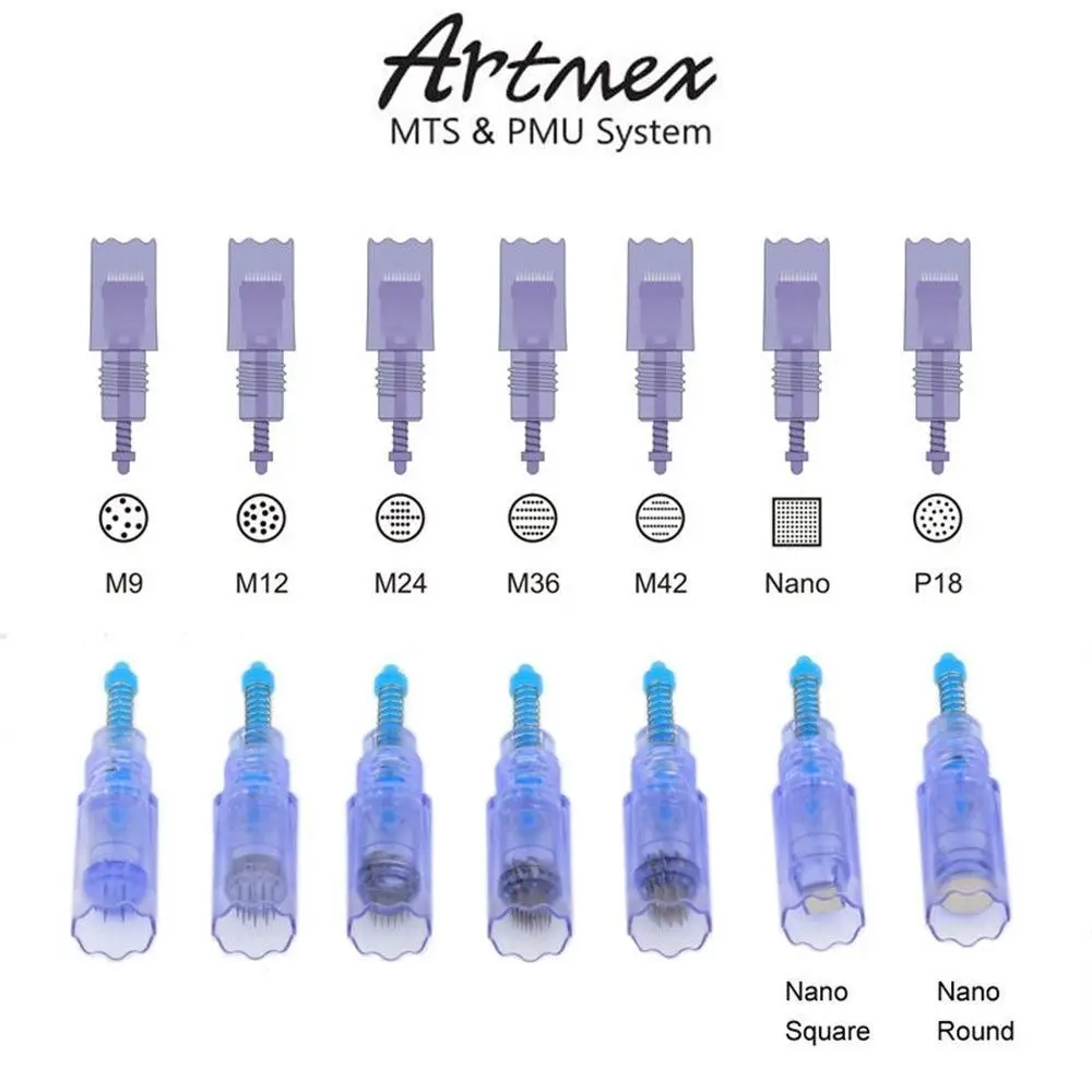 Artmex 5 шт. MTS иголка PMU картриджи для V3 V6 V8 V9 V11 Permanente макияж машина бровей подводка для глаз губы ручка уход за кожей Инструмент