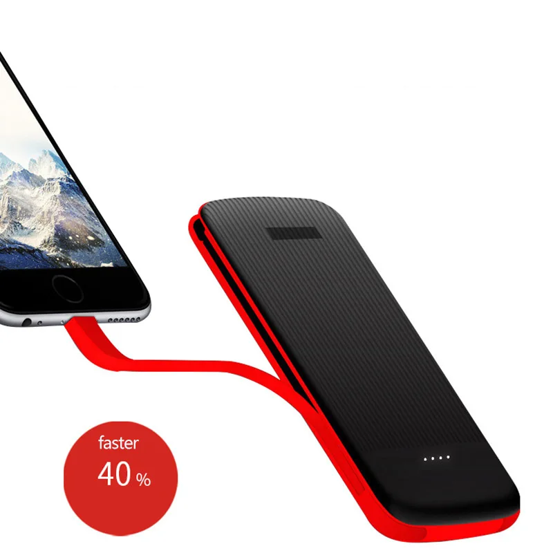 TUOSHIKE 10000 мАч Внешний аккумулятор с USB быстрый заряд кабеля для iPhone samsung Xiaomi huawei LG портативный внешний аккумулятор