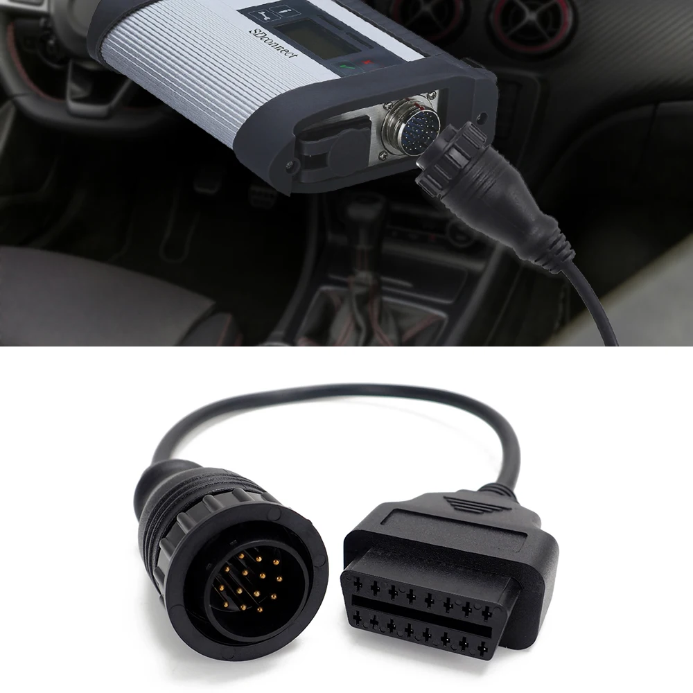 14PIN to 16PIN Car Diagnostic Connector Cable OBDII OBD2 ODB 2 Adapter Wire For Mercedes Benz Sprinter Scanner Tool Accessories |