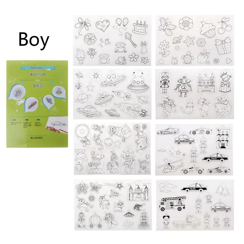8 упаковок термоусадочные листовые художественные дизайнерские бумаги для детей DIY ювелирное изделие с изображением проектов AXYD