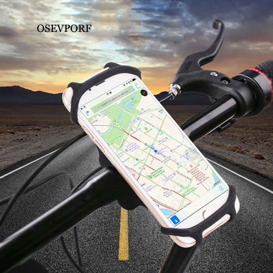 Universal Bike Motorcycle Mobile Phone Stand Holder Silicone Non-slip Buckle Pull Phone Mount Handlebar GPS Bicycle Accessories