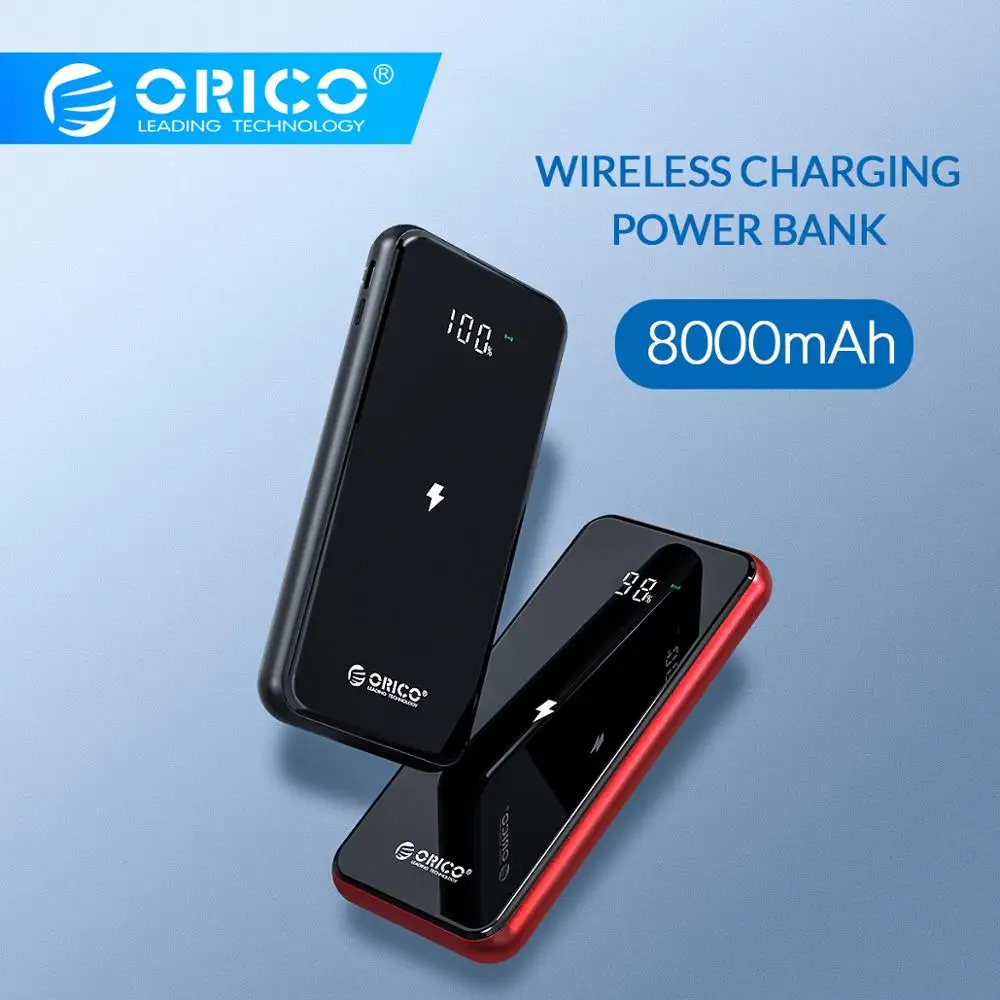  ORICO 8000mAh Wireless Power Bank QI External Battery USB Type C Portable Powerbank Charging For ip
