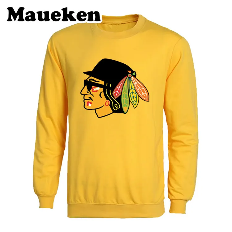 26 Мужские толстовки Chicago Fans Blackhawks толстовки с капюшоном толстый круглый воротник Осень Зима W19101103 - Цвет: 26