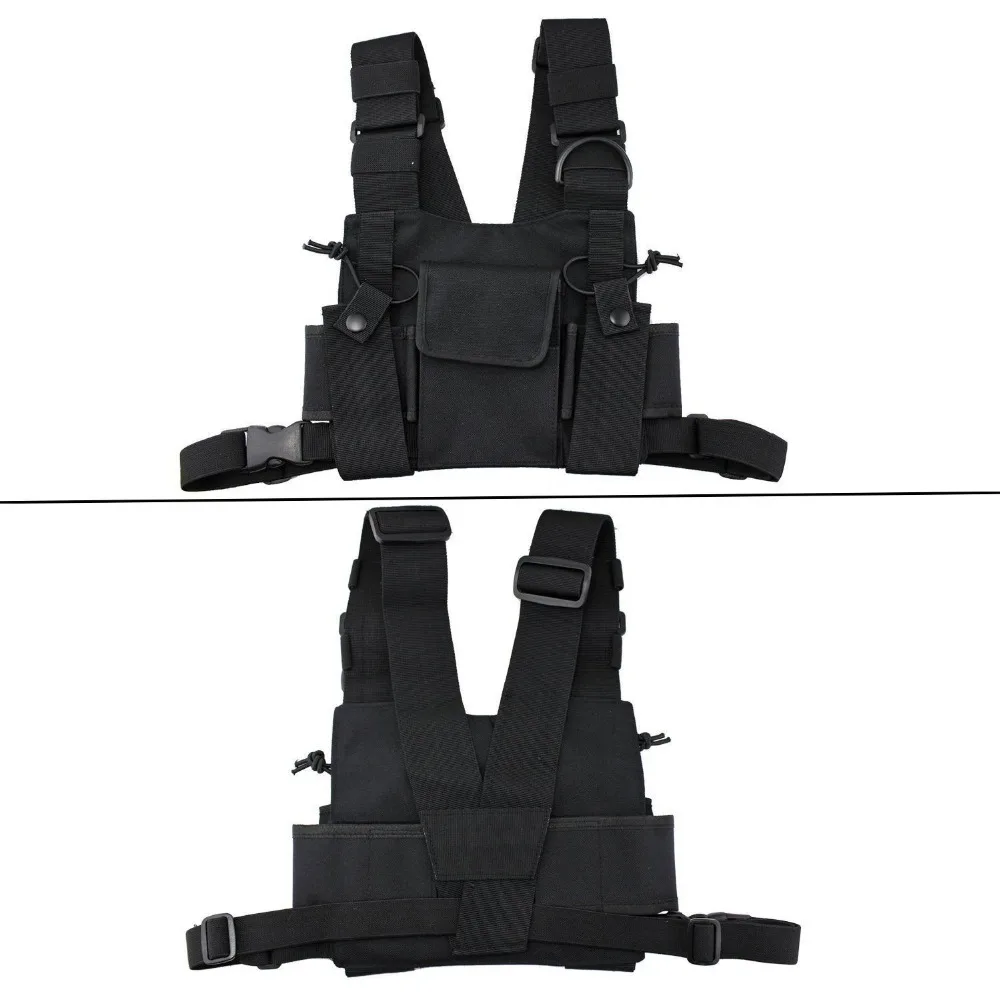 Chest Harness Front Pack Pouch Holster Carry Case for Baofeng UV-5R UV-82 UV-9R UV-XR TYT TH-UV8000D MD-380 Walkie Talkie (6)