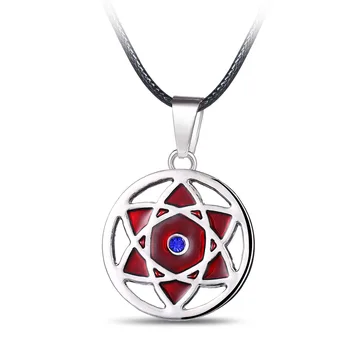 

Anime Naruto Necklaces Uchiha Sasuke Mangikiu Shalingan Rinnegan Chain Necklace Pendants Cosplay Accessories Figure Toys Gift