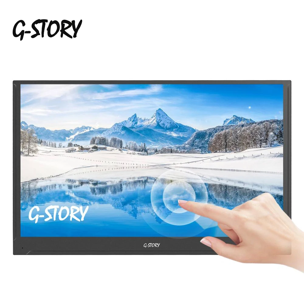Портативный Ультратонкий монитор с сенсорным экраном 15 6 дюйма 1080P IPS HD USB Type C для