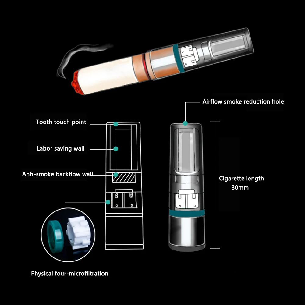 100 шт одноразовый фильтр для курения трубки табачных сигарет уменьшение дегтя держатель фильтра очистки контейнер аксессуары для курения