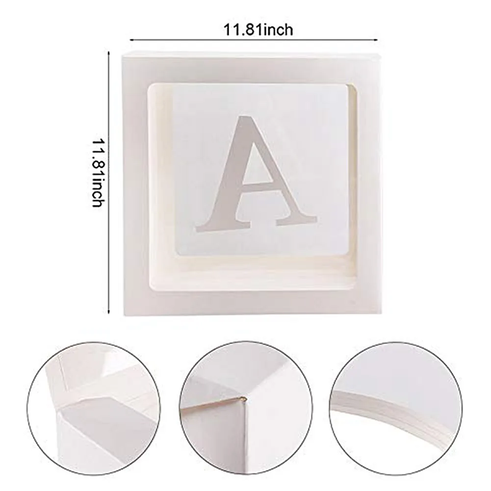 4Pcs Baby Transparent Box Storage Balloon Baby Shower Decorations 1st Birthday Party Decorations Kids Baby Shower Boy Girl Gifts