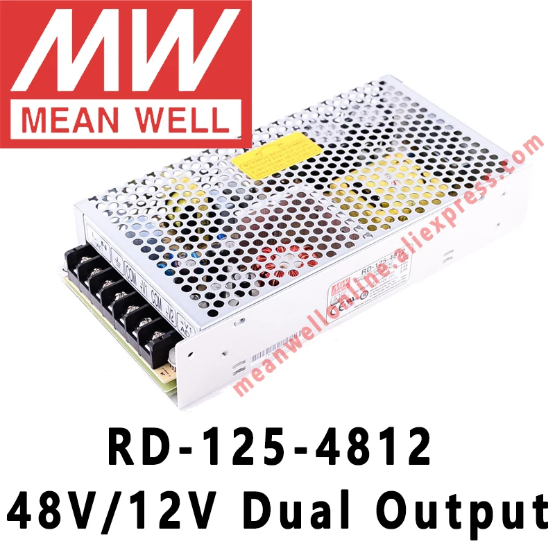 Mean Well RD-125-4812 138 Вт 48 В/12 в двойной выход импульсный источник питания meanwell AC/DC 2.3A
