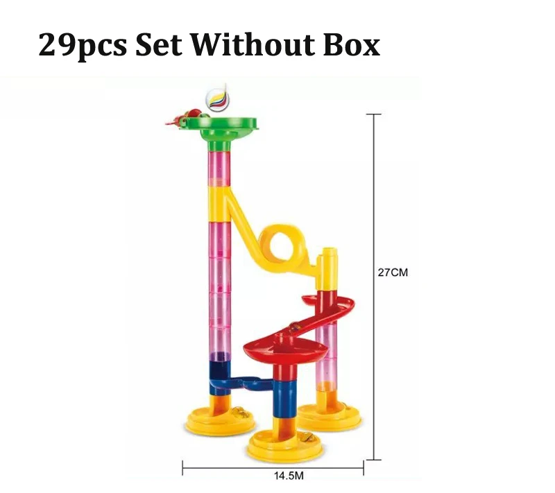 29pcs No Box 105 шт DIY лабиринт шарики трек строительные блоки игрушки для детей строительство мраморный гоночный бег трубопровод блок образовательная игрушка-игра - Цвет: 29pcs No Box